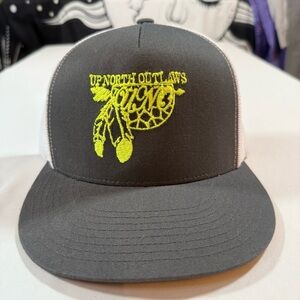 The Classic Up North Outlaws Gray and White Hat SnapBack